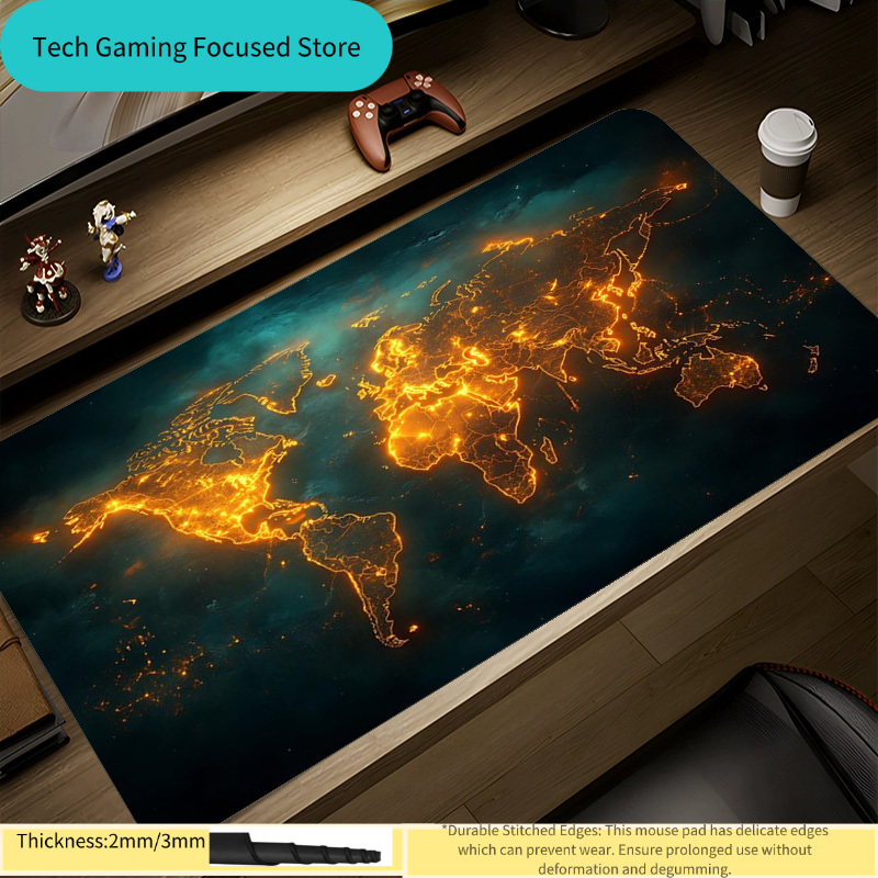 Laptop Accessories World - Коврик для мыши с картой мира,