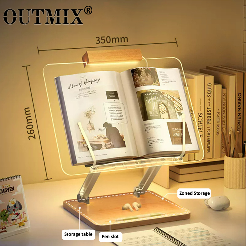 Laptop Office Accessories - Деревянная подставка для чтения с подсветкой,