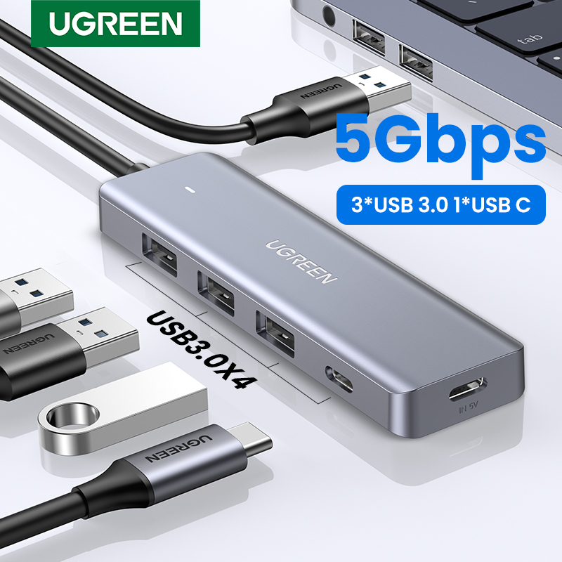 Xbox Laptop Accessories - UGREEN USB-концентратор, 4-портовый разветвитель USB-A, ультратонкий