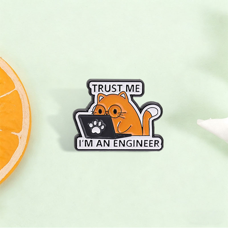 Эмалевая брошь-значок «Я инжен – обзор и цена Laptop Accessories Design