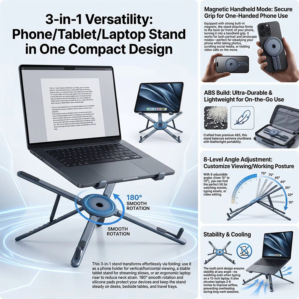 Портативный магнитный держател – обзор и цена Laptop Office Accessories