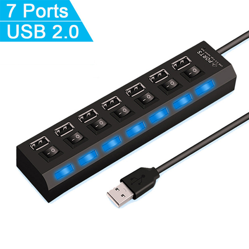 7-портовый USB 2.0-хаб-разветв – обзор и цена Laptop Office Accessories